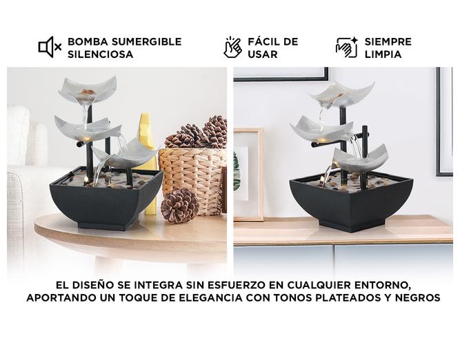 Fuente de Agua Decorativa Gadnic FONT01 Para Interiores con Luz - 3