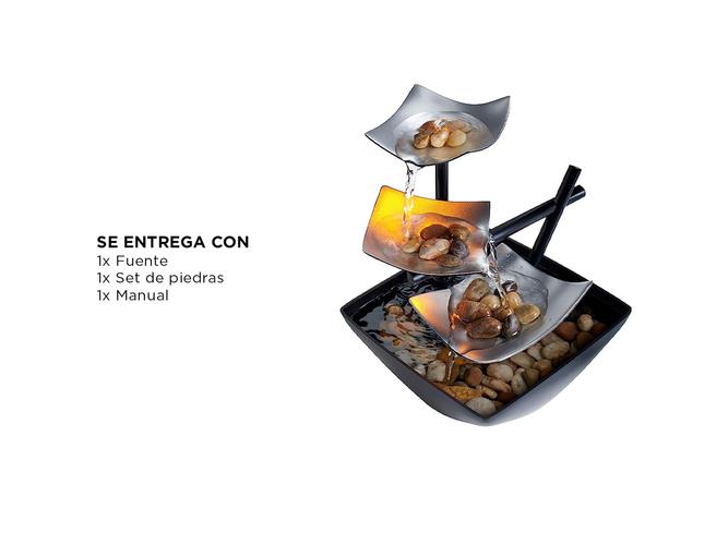 Fuente de Agua Decorativa Gadnic FONT01 Para Interiores con Luz - 5