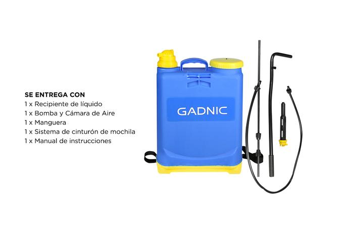 Pulverizador Fumigador Gadnic FUM1 Mochila Fumigadora 20 Litros Con 3 Boquillas - 5