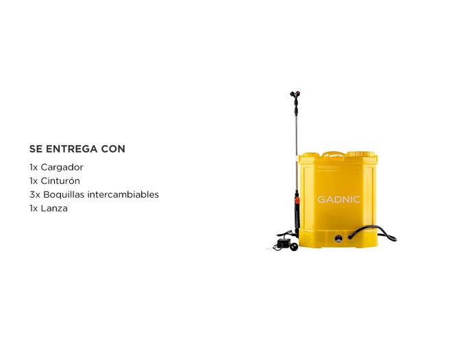 Pulverizador Gadnic FUM2 Mochila Fumigadora Eléctrica 16 Litros - 5