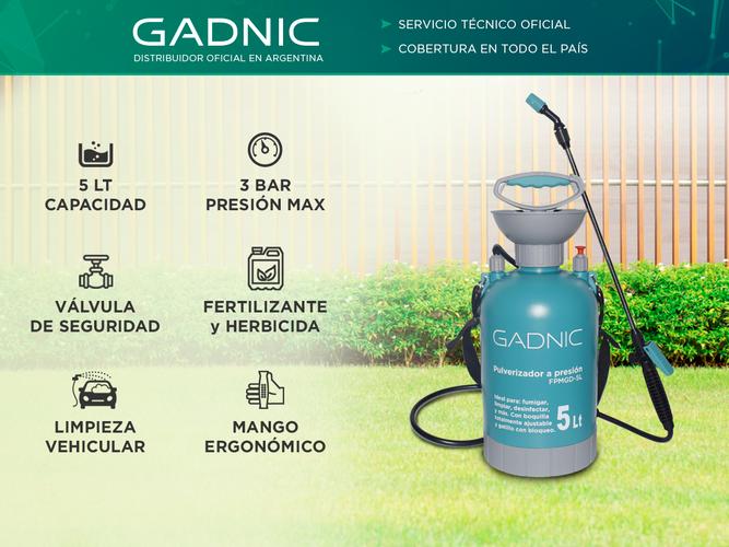 Pulverizador Fumigador Gadnic FPMGD-5L Manual 5 Lts Rociador Con Válvula Y Correa - 1
