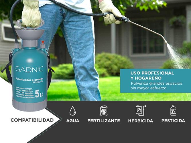 Pulverizador Fumigador Gadnic FPMGD-5L Manual 5 Lts Rociador Con Válvula Y Correa - 2
