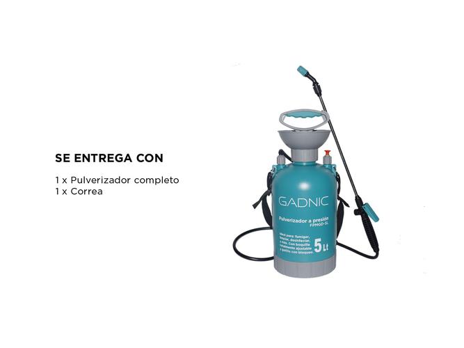 Pulverizador Fumigador Gadnic FPMGD-5L Manual 5 Lts Rociador Con Válvula Y Correa - 5