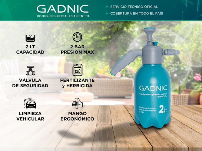 Pulverizador Fumigador Gadnic FPMGD-2L Manual 2 Lts Rociador Con Válvula - 1