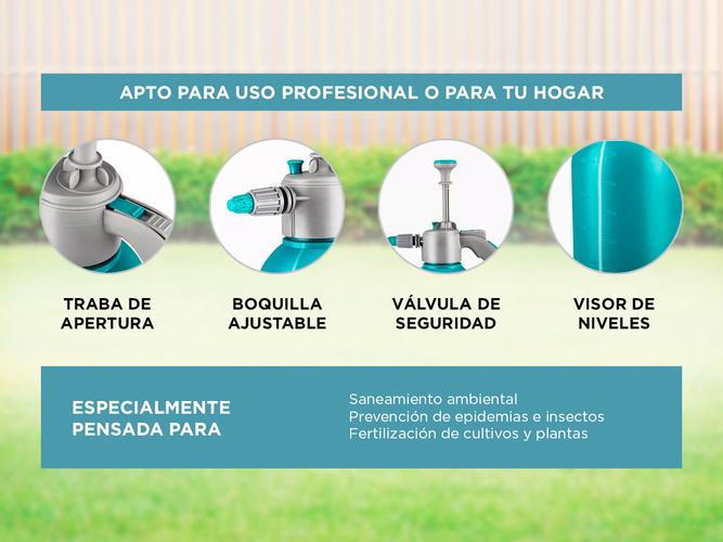 Pulverizador Fumigador Gadnic FPMGD-2L Manual 2 Lts Rociador Con Válvula - 3