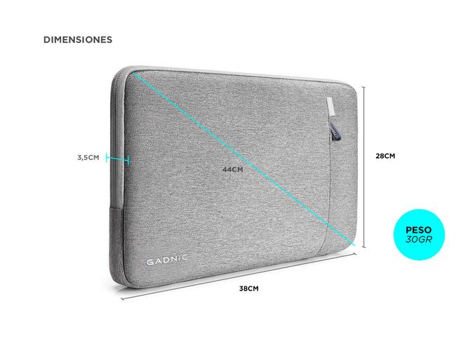 Funda Bolso Gadnic Notebook Proteccion En Esquinas Premium Acolchonada - 4