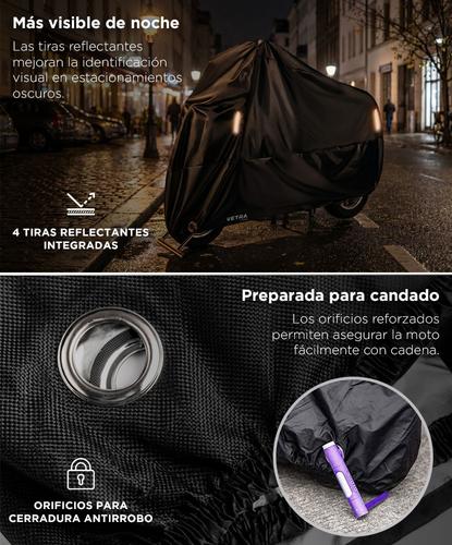 Funda Para Moto Vetra By Gadnic Cobertor Con Protección UV Impermeable Anti Viento - 3