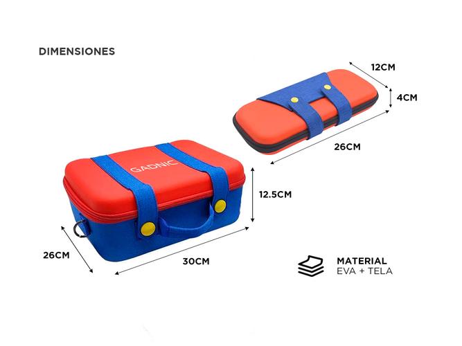 Funda Para Nintendo Switch 2 en 1 Gadnic Estuche y Morral Rígido - 3
