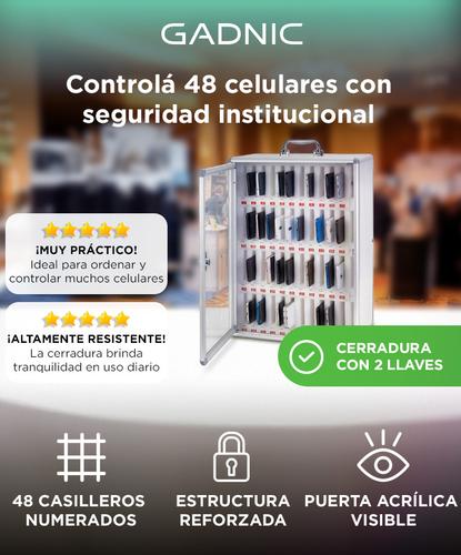 Gabinete Para Celulares Gadnic x48 Puerta Acrílica Interior Acolchado - 1