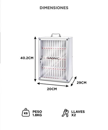 Gabinete Para Celulares Gadnic x48 Puerta Acrílica Interior Acolchado - 4