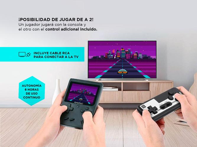 Consola de Juegos Gadnic GM1 Retro 8 Bit 500 Juegos  Remoto - 3