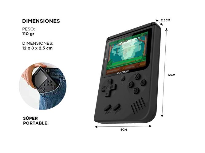Consola de Juegos Gadnic GM1 Retro 8 Bit 500 Juegos  Remoto - 5