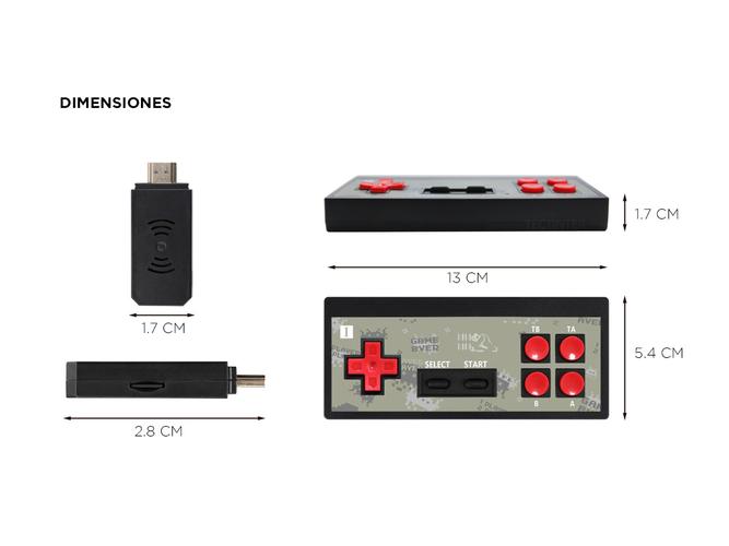Consola De Juegos Gadnic Portatil HDMI 8 Bits 764 Juegos - 5