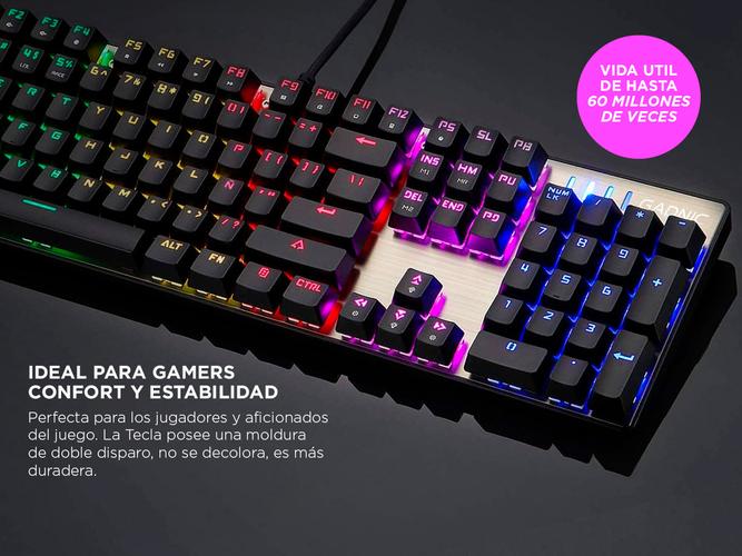 Teclado Mecanico Gaming Gadnic QWERTY 104 Teclas  Mouse Gamer - 2