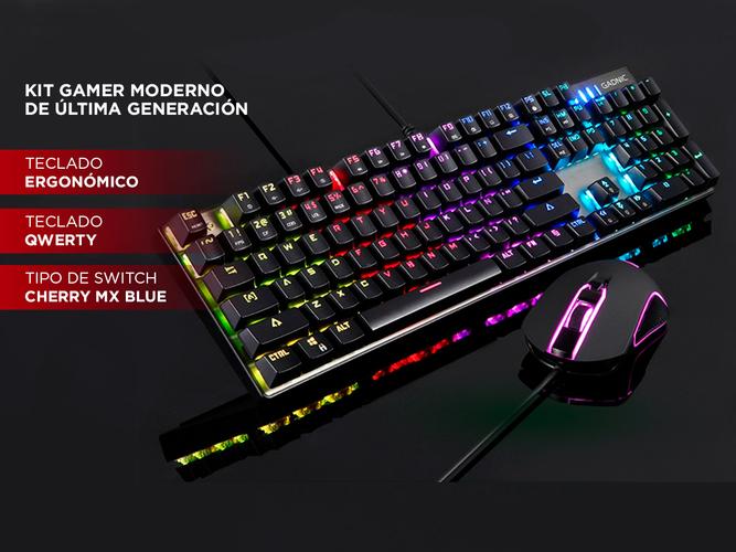 Teclado Mecanico Gaming Gadnic QWERTY 104 Teclas  Mouse Gamer - 3