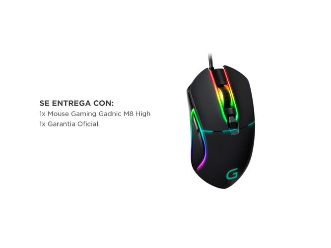 Mouse Gamer Gadnic M8 High 6 Botones RGB USB - 6