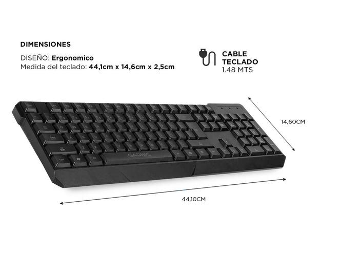 Teclado Gadnic Retroiluminado Gaming 7 Colores QWERTY - 4