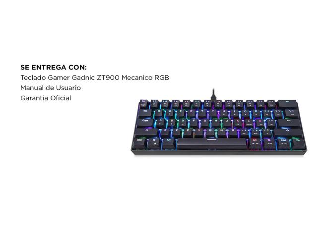 Teclado Gamer Gadnic ZT900 Mecanico QWERTY RGB Outemu Blue - 5