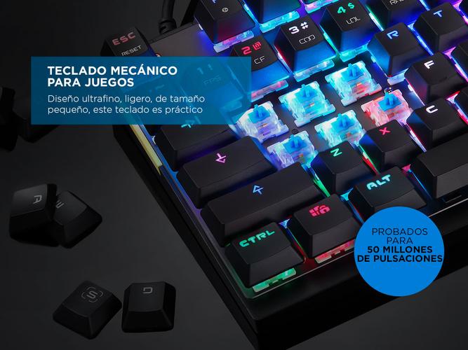 Teclado Gamer Gadnic ZT1000 Mecanico RGB Outemu Blue - 2