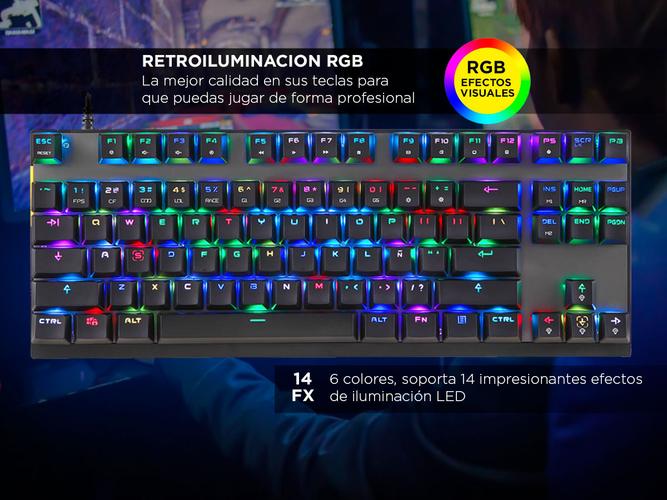 Teclado Gamer Gadnic ZT1000 Mecanico RGB Outemu Blue - 3