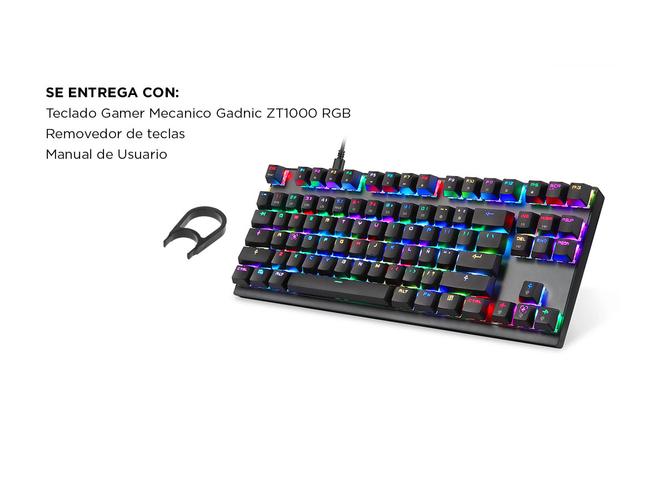 Teclado Gamer Gadnic ZT1000 Mecanico RGB Outemu Blue - 5