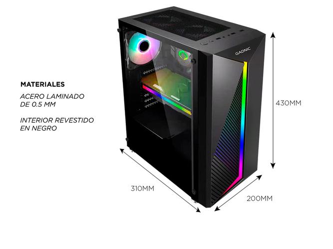 Gabinete Gamer Pc Atx Gadnic Apocalipsis 6 Coolers  - 5