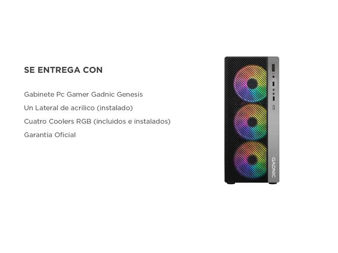 Gabinete Gamer Pc Gadnic Genesis 4 Coolers Rgb Atx - 5