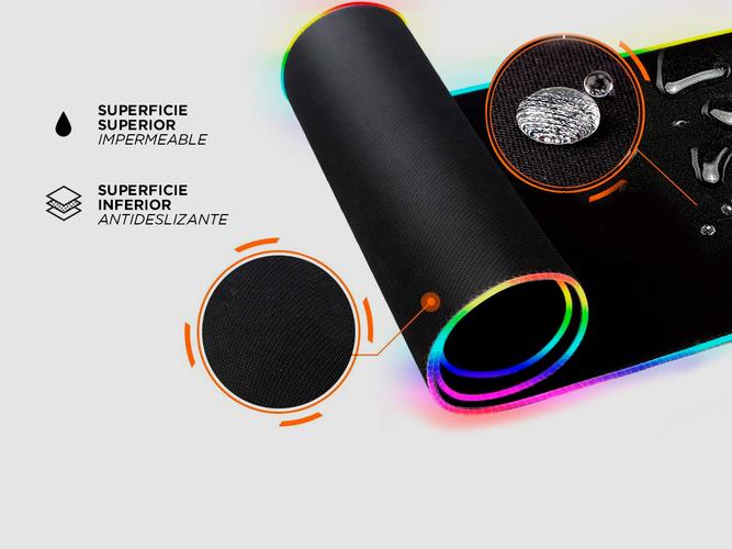 Mousepad Gamer XL Rgb 800 x 300 x 4 mm Speed Edition 7 modos Rgb - 3