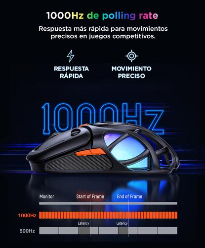 Mouse Gamer Inalámbrico Onikuma DM02 12800 DPI Luces RGB Ergonómico - 2