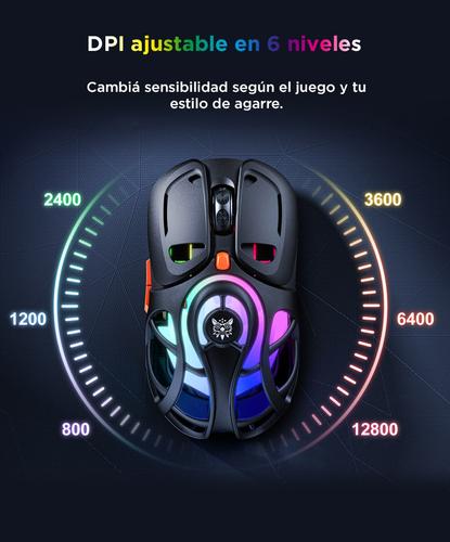 Mouse Gamer Inalámbrico Onikuma DM02 12800 DPI Luces RGB Ergonómico - 3