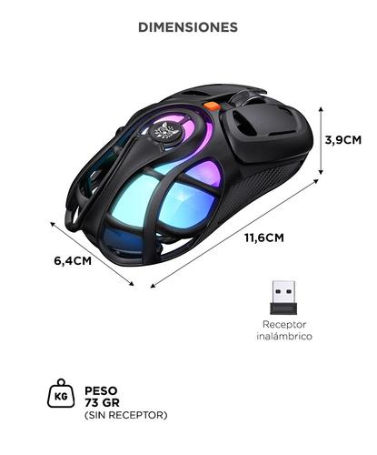 Mouse Gamer Inalámbrico Onikuma DM02 12800 DPI Luces RGB Ergonómico - 5