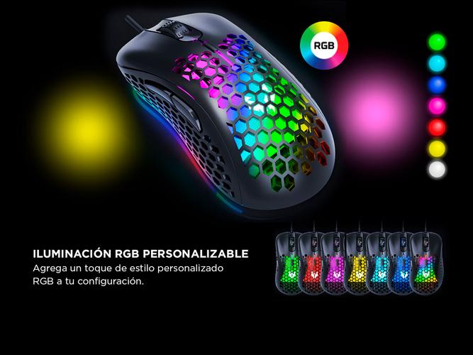 Mouse Gamer Ultraliviano Rgb Gadnic M30 ideal FPS MOBA Shooters - 3