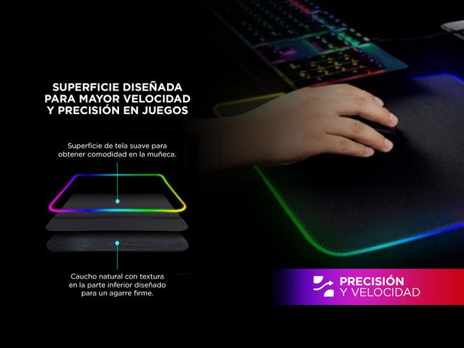 Mousepad Gamer Gadnic GG33 Speed Edition 350 x 250 x 5 mm 7 modos Rgb - 2