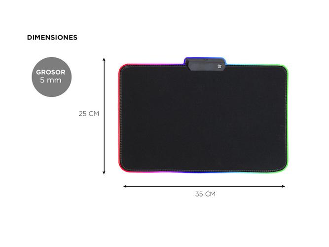 Mousepad Gamer Gadnic GG33 Speed Edition 350 x 250 x 5 mm 7 modos Rgb - 5