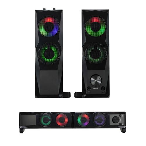 Parlante Gamer RGB Gadnic 2 en 1 Pc y Barra de Sonido - 0