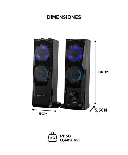 Parlante Gamer RGB Gadnic 2 en 1 Pc y Barra de Sonido - 5