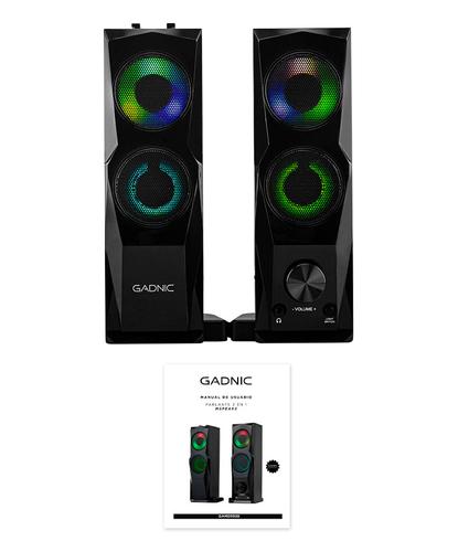 Parlante Gamer RGB Gadnic 2 en 1 Pc y Barra de Sonido - 6