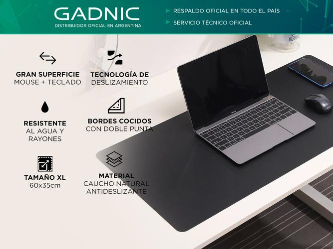Mouse Pad Gadnic G43F XL 60x35cm para escritorio Impermeable  - 1