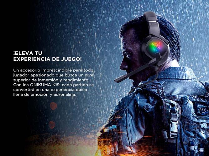 Auriculares Gamer Onikuma K19 Con Luz Micrófono - 2