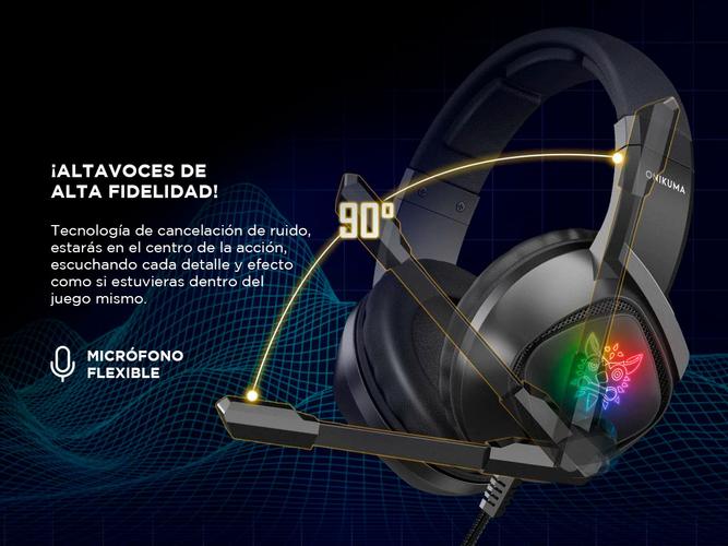 Auriculares Gamer Onikuma K19 Con Luz Micrófono - 3