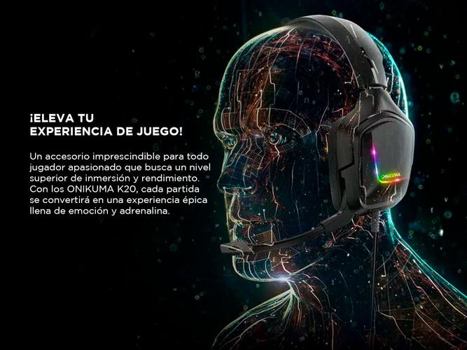 Auriculares Gamer Onikuma K20 Luz rgb LED - 2
