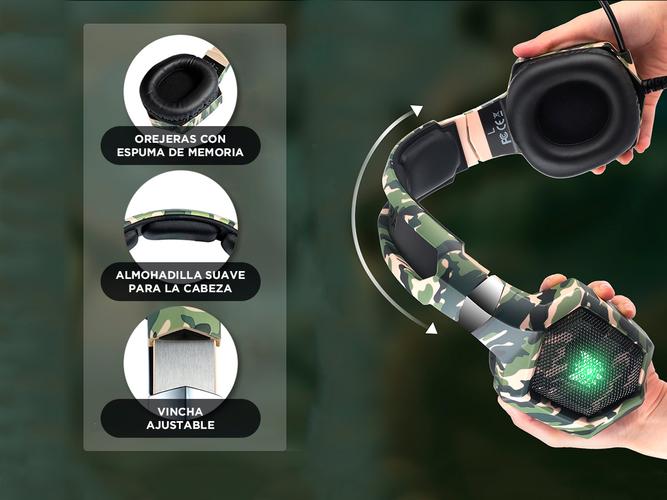 Auriculares Gamer Onikuma K8 con Micrófono y Luz RGB LED - 2