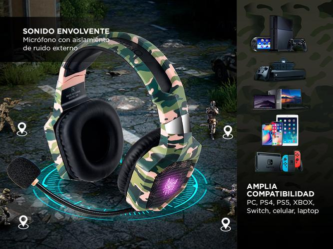 Auriculares Gamer Onikuma K8 con Micrófono y Luz RGB LED - 3