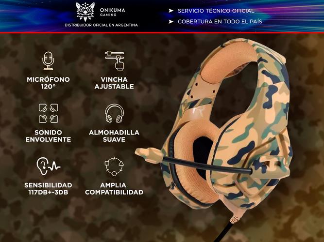 Auriculares Gamer Onikuma K1-B con Micrófono - 1
