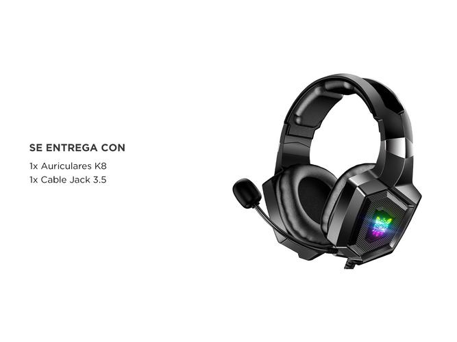 Auriculares Gamer Onikuma K8 Micrófono y Luz RGB LED - 5