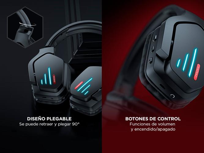 Auriculares Inalámbricos Gamer Onikuma B60 con Blutooth y Luz LED - 3
