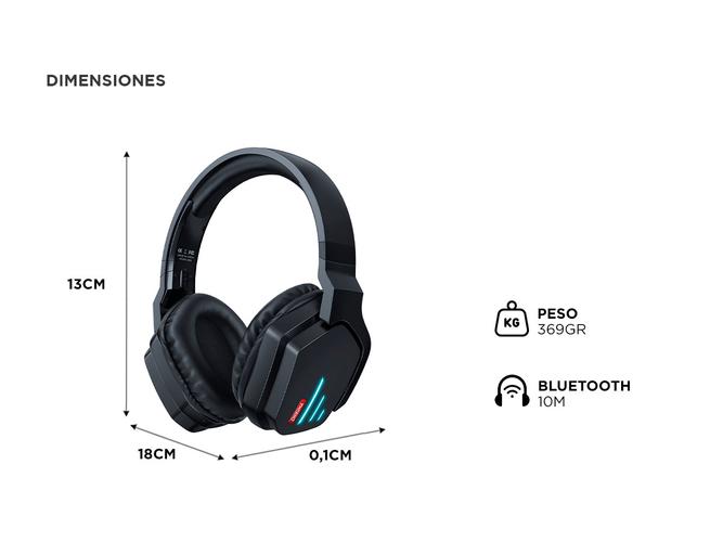 Auriculares Inalámbricos Gamer Onikuma B60 con Blutooth y Luz LED - 4