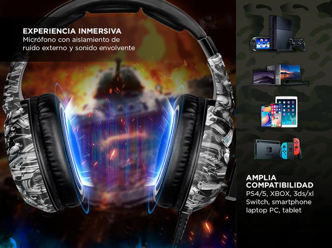 Auriculares Gamer Onikuma K19 con Luz Rgb LED - 3