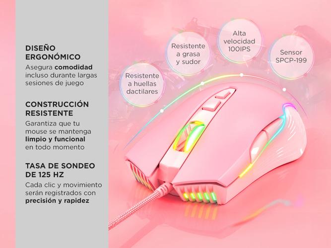 Mouse Gamer Onikuma CW905 DPI 6400 con Luz RGB - 3