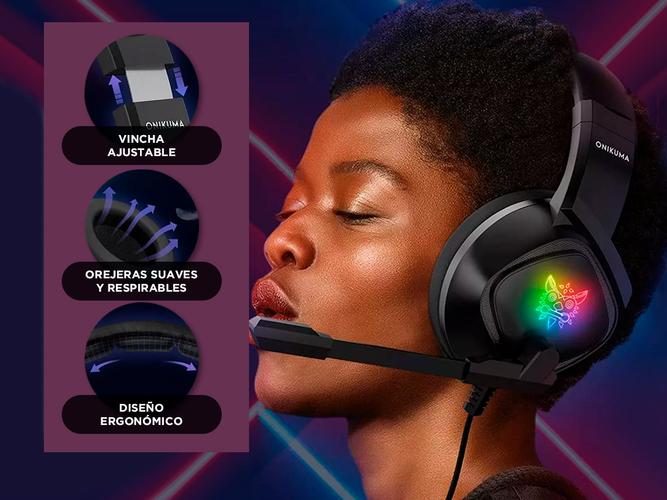 Auriculares Gamer Onikuma K19 con Luz RBG LED - 2